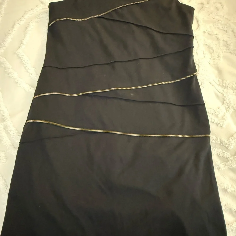 Michael Kors Black Dress with Gold Accents